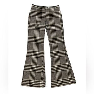Y2K Versace Black and White Houndstooth flare Pants